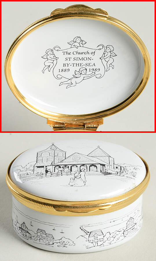 Crummles & Co Enamel Boxes Church Of St. Simon By The Sea - No Box 60 by Crummles & Co-1