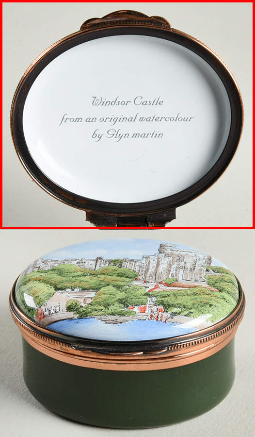 Crummles & Co Enamel Boxes Windsor Castle From An Original Watercol - Boxed by Crummles & Co-1