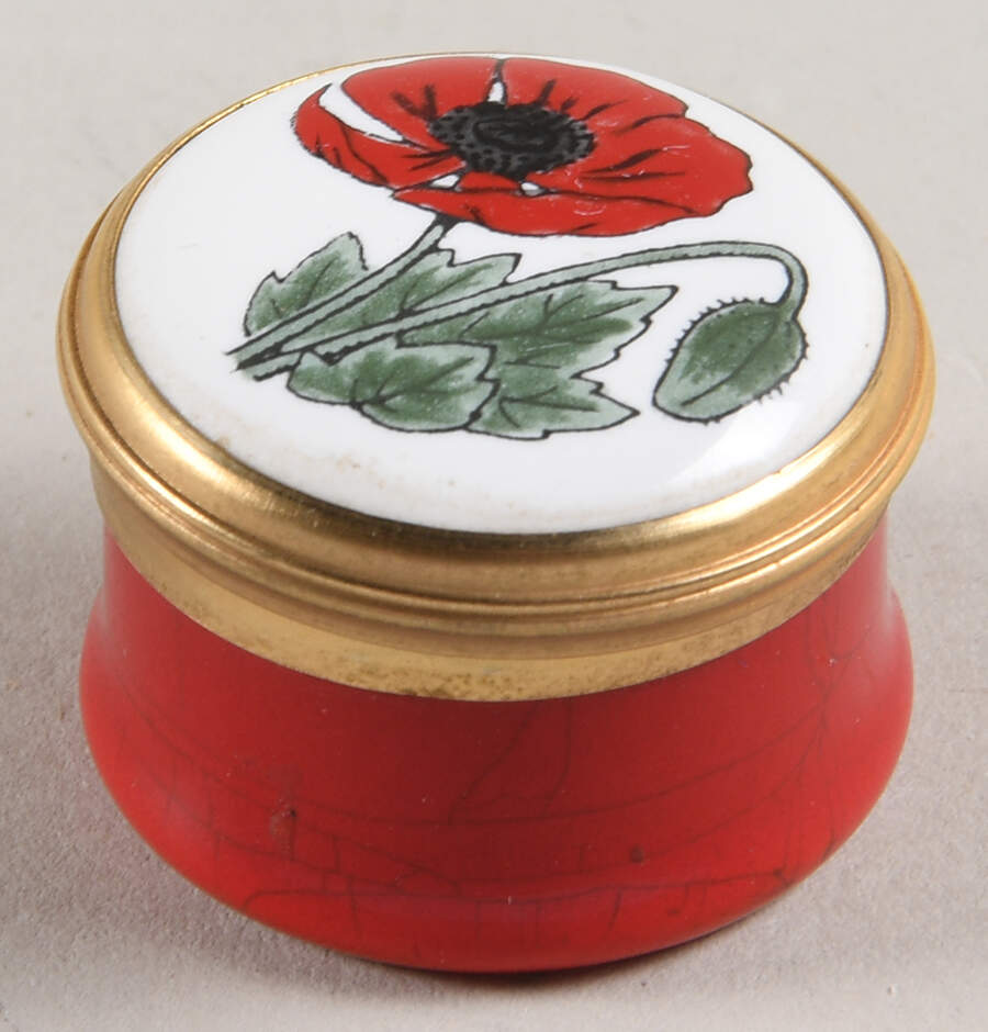 Crummles & Co Enamel Boxes Poppy-Miniature - Boxed by Crummles & Co-1