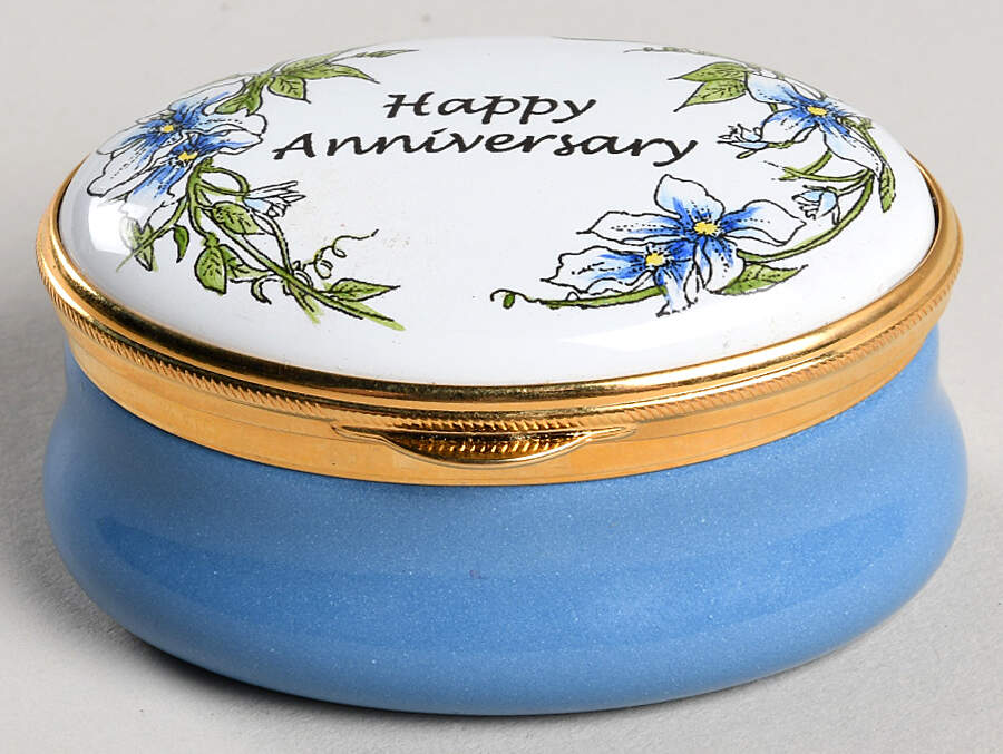 Crummles & Co Enamel Boxes Happy Anniversary - Boxed by Crummles & Co-1