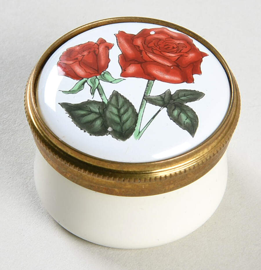 Crummles & Co Enamel Boxes Two Red Roses - No Box by Crummles & Co-1