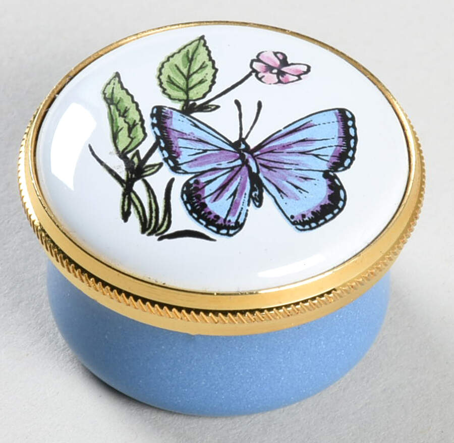 Crummles & Co Enamel Boxes Blue Butterfly - No Box by Crummles & Co-1