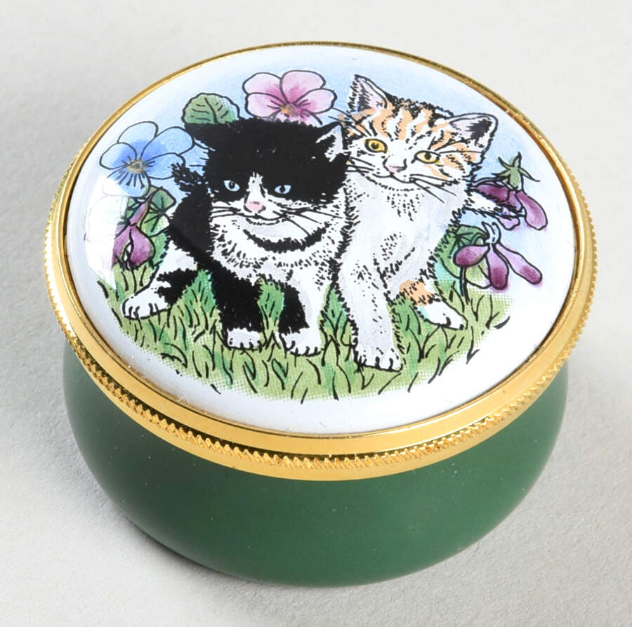 Crummles & Co Enamel Boxes Two Kittens - Boxed by Crummles & Co-1