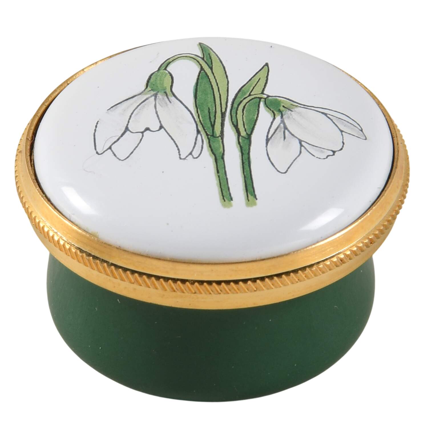 Crummles & Co Enamel Boxes Snowdrop - Boxed by Crummles & Co-1