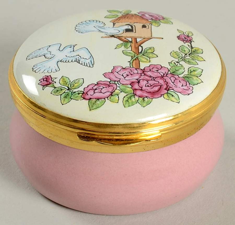 Crummles & Co Enamel Boxes Dove Birdhouse - Boxed by Crummles & Co-1
