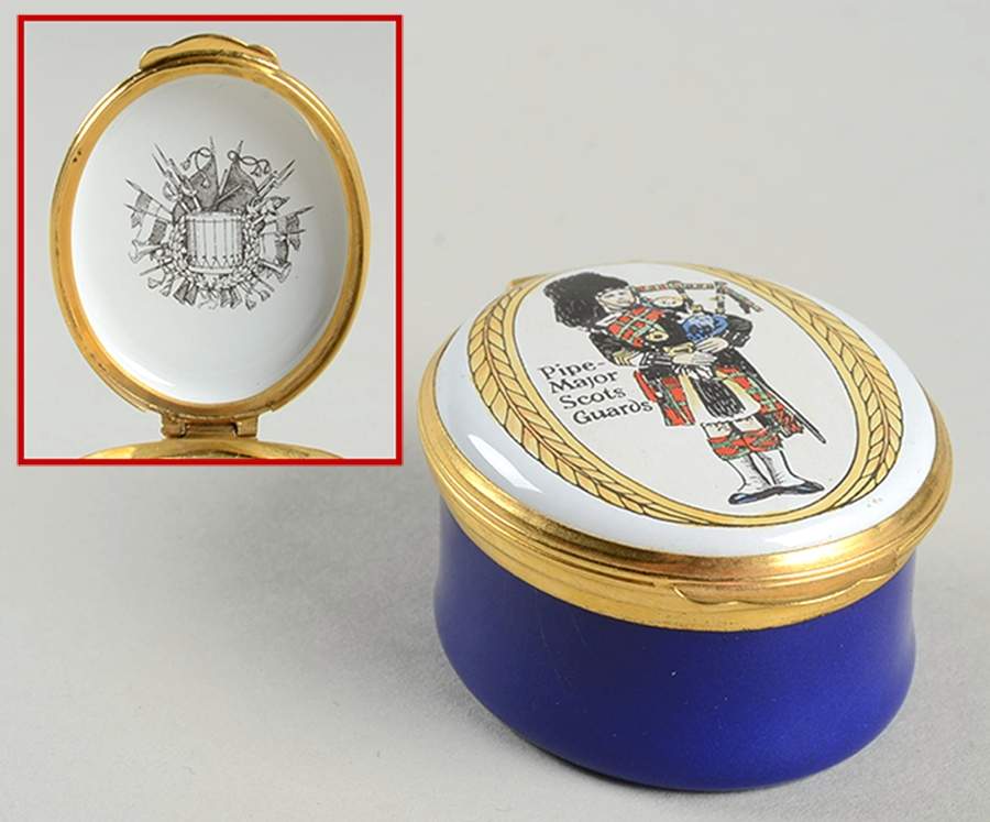 Crummles & Co Enamel Boxes Pipe-Major Scots Guards - Boxed by Crummles & Co-1