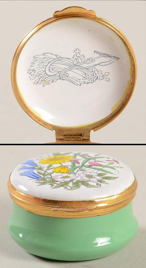 Crummles & Co Enamel Boxes Floral  - Boxed by Crummles & Co-1