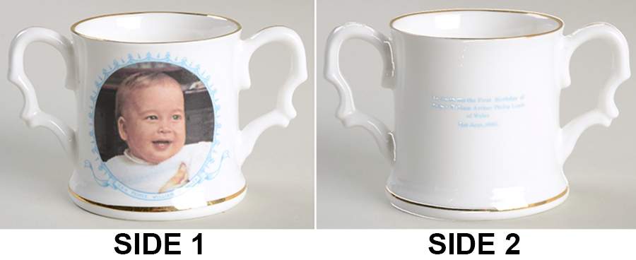 Coronet Pottery Royalty Giftware Prince William 1st Birthday Loving Cup - No Box by Coronet Pottery-1