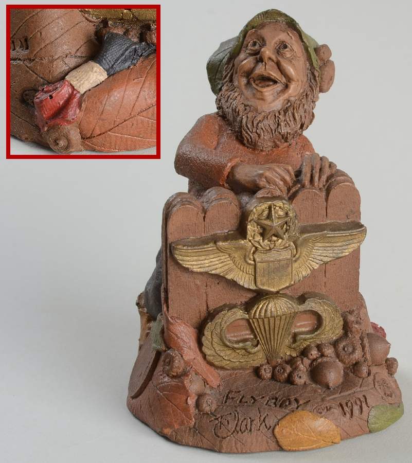 Armed Forces Gnomes Fly Boy-Red White & Blue Ribbon - No Box by Cairn Studios-1