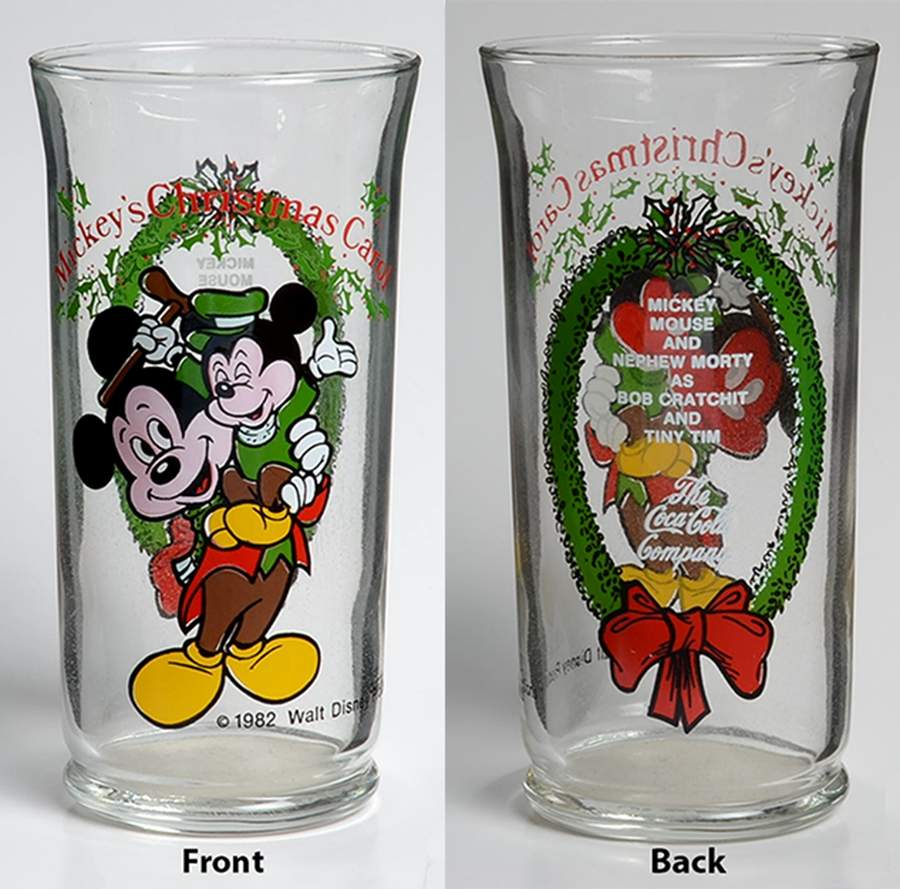 Mickey's Christmas Carol Mickey Mouse Bob Cratchit & Tiny Tim - No Box by Coca-Cola-1