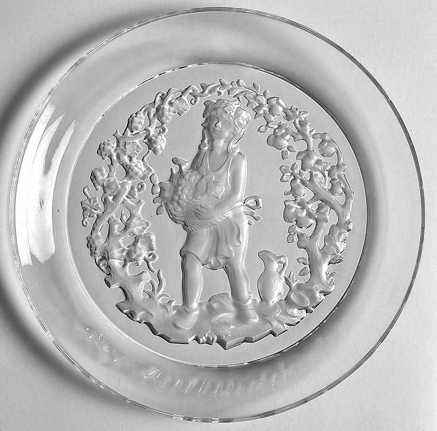 Four Seasons-Wreath Autumn,Girl With Basket Of Fruit - Boxed by Cristal d'Albret-1