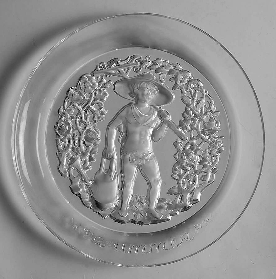Four Seasons-Wreath Summer,Boy With Rake - No Box by Cristal d'Albret-1