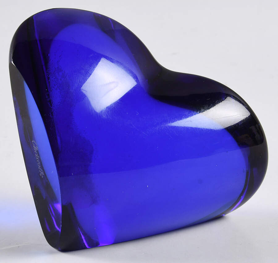 Christofle Paperweights Heart-Sapphire Blue  - No Box by Christofle-1