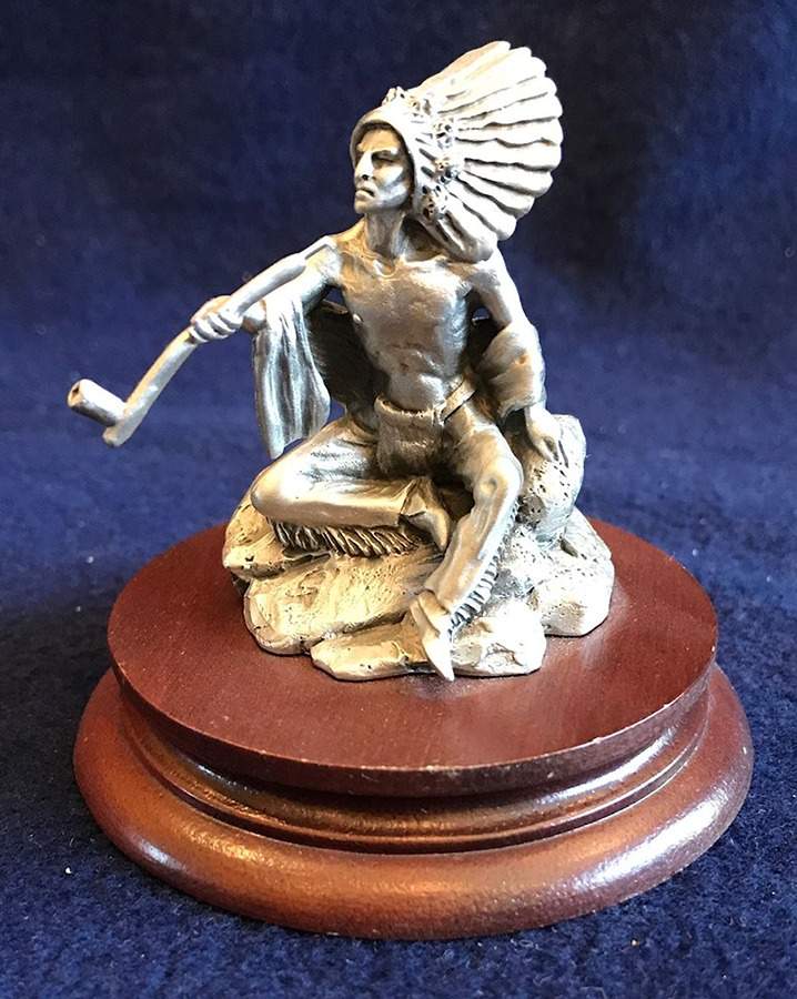 Native American Portrait Peace Offering - Boxed by Chilmark Pewter-1