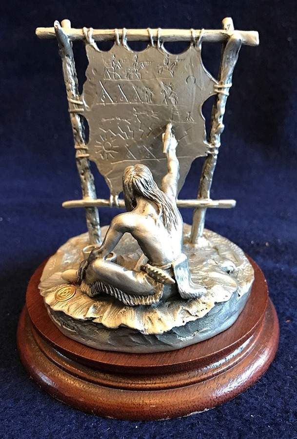 Native American Portrait Storyteller - Boxed by Chilmark Pewter-1