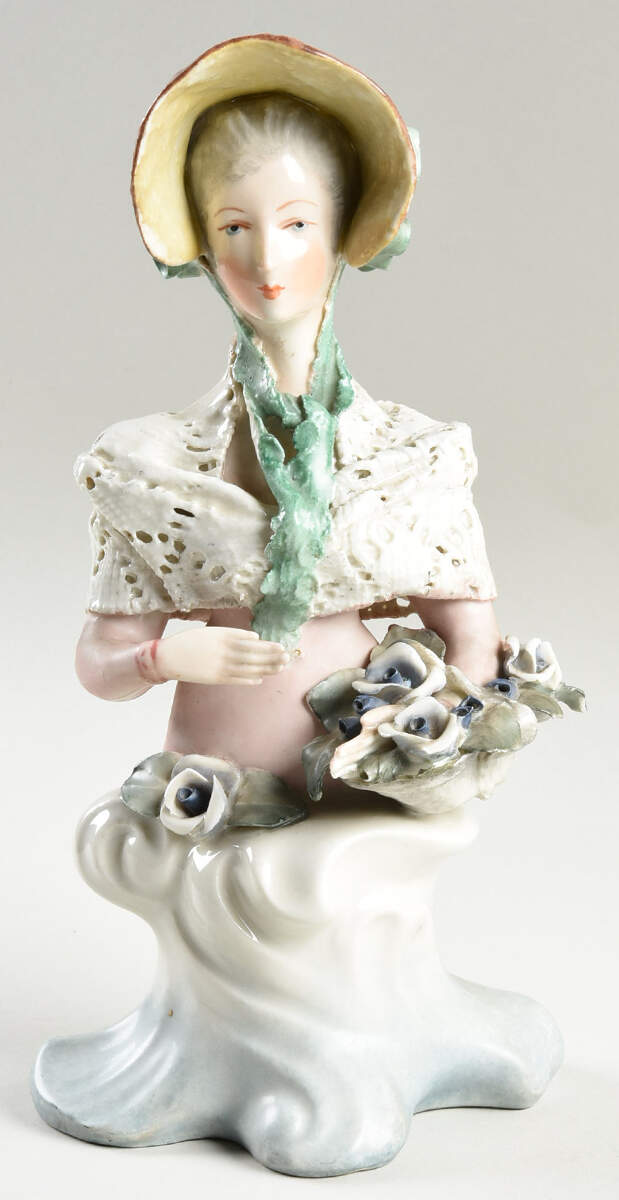 Cordey Figuines Woman-Basket Of Flowers - No Box by Cordey China-1