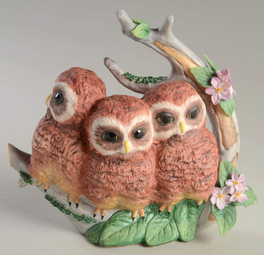 Cybis Birds Harriet Hank And Hoot-Nestling Owls - No Box by Cybis-1