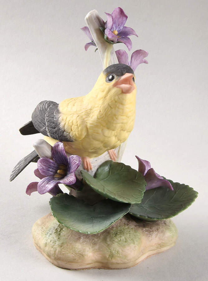 Cybis Birds Goldfinch With Violets  - No Box by Cybis-1