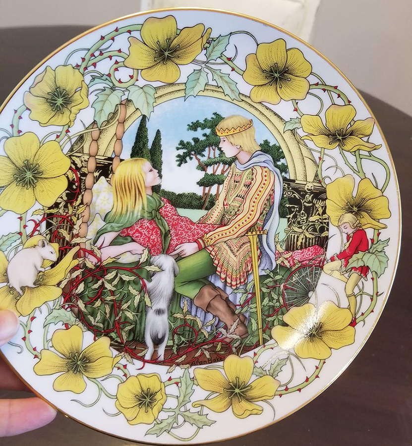 Fairy Tale Calendar Plate Sleeping Beauty-June - No Box by Royal Cornwall-1