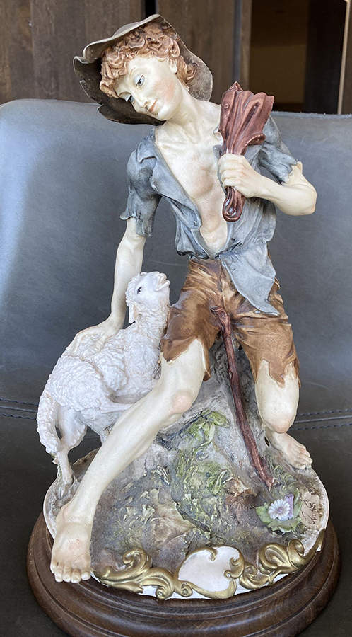 A.G. Capodimonte Figurines Shepherd Boy W/Sheep - No Box by Capodimonte-1