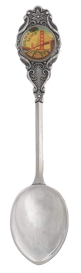 Souvenir & Collectible Spoons Golden Gate Bridge,San Francisco - No Box by Cameo Silverplate-1