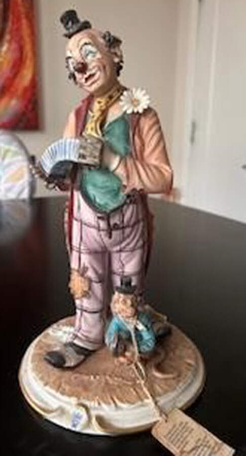 La Medea By Rori Clown With Monkey - No Box by Capodimonte-1