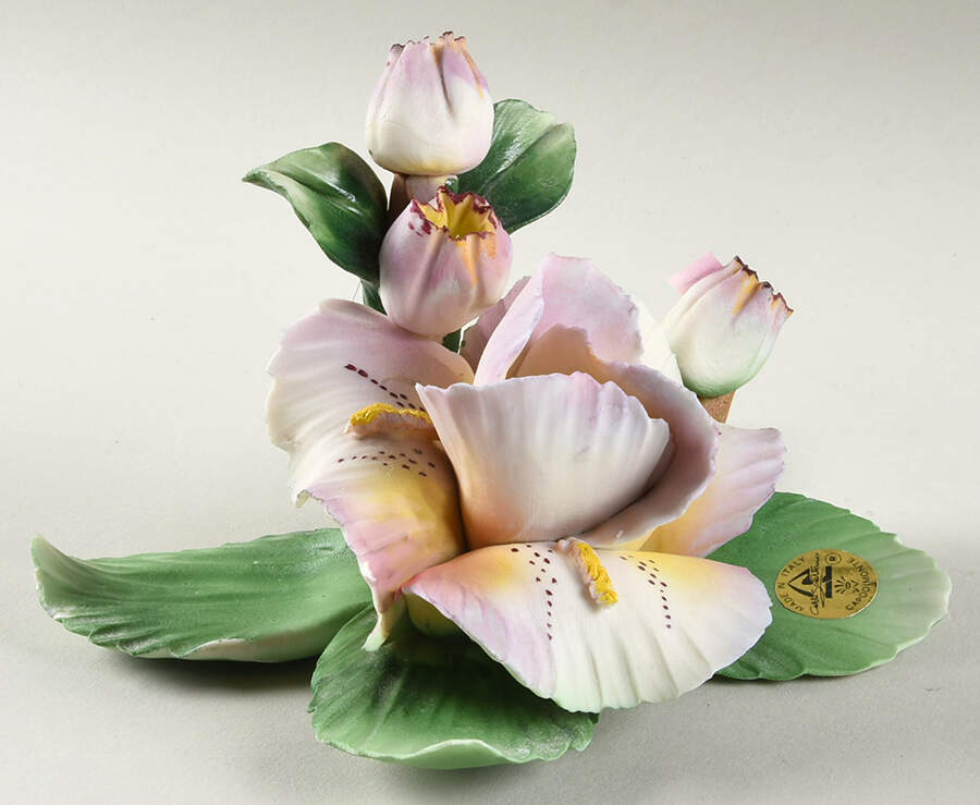 Carlo Savastano Orchid Pink Iris - With Box by Capodimonte-1