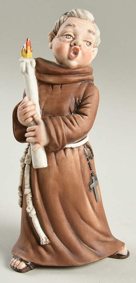 Volta Singing Monk With Candle - No Box by Capodimonte-1