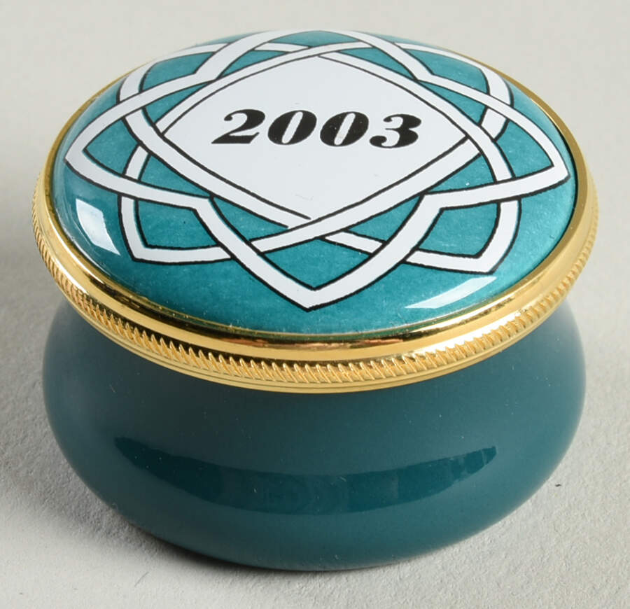 Year Enamel Boxes 2003 - With Box by Crummles & Co-1