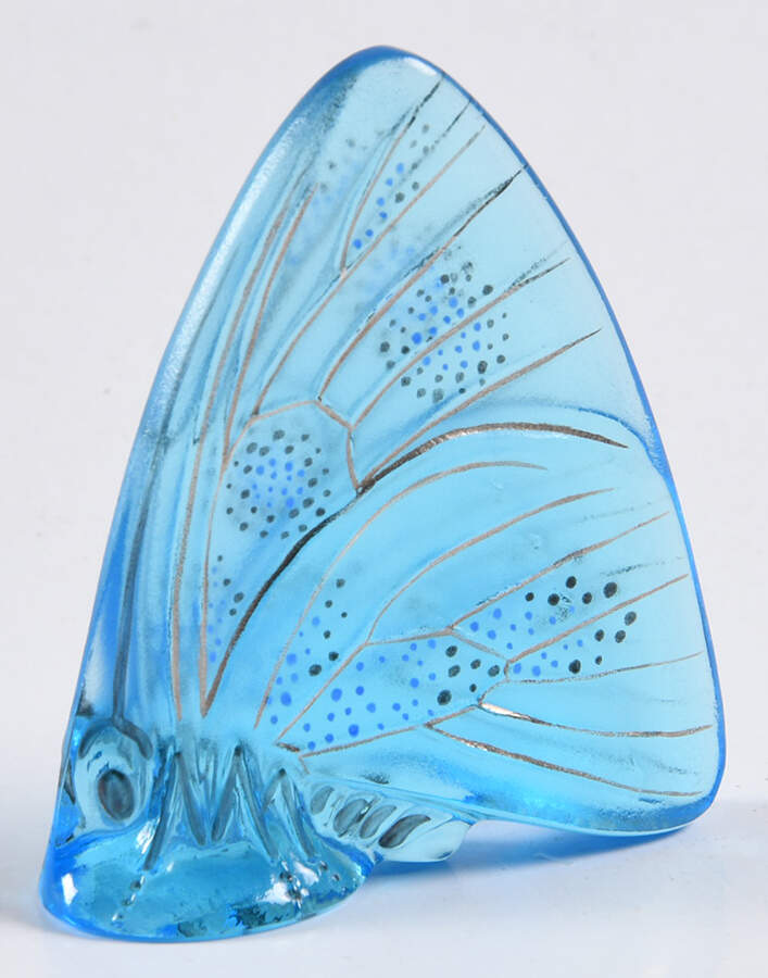 Grand Nacre Butterfly Butterfly - Light Blue - Boxed by Lalique-1