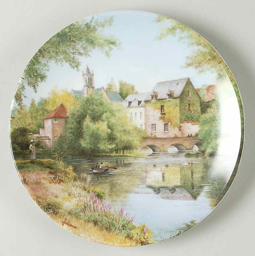 French Country Landscapes Along The Riverside - No Box by D'Arceau Limoges-1