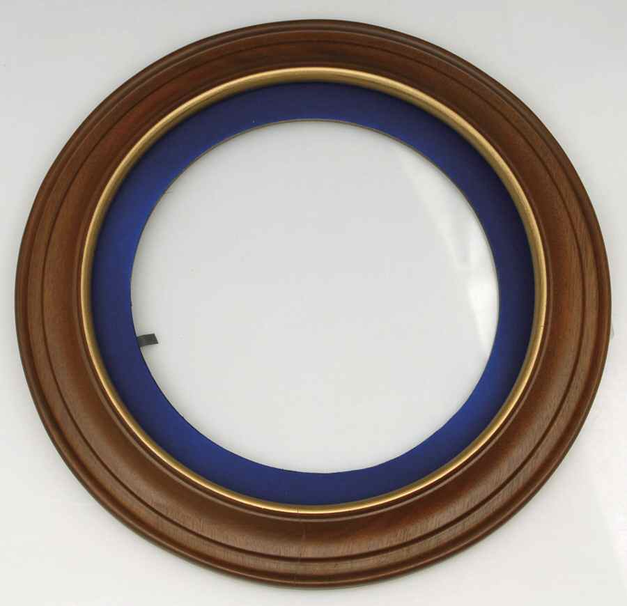 Lafayette Legacy Plate Wooden Frame W/ Blue Mat - No Box by D'Arceau Limoges-1