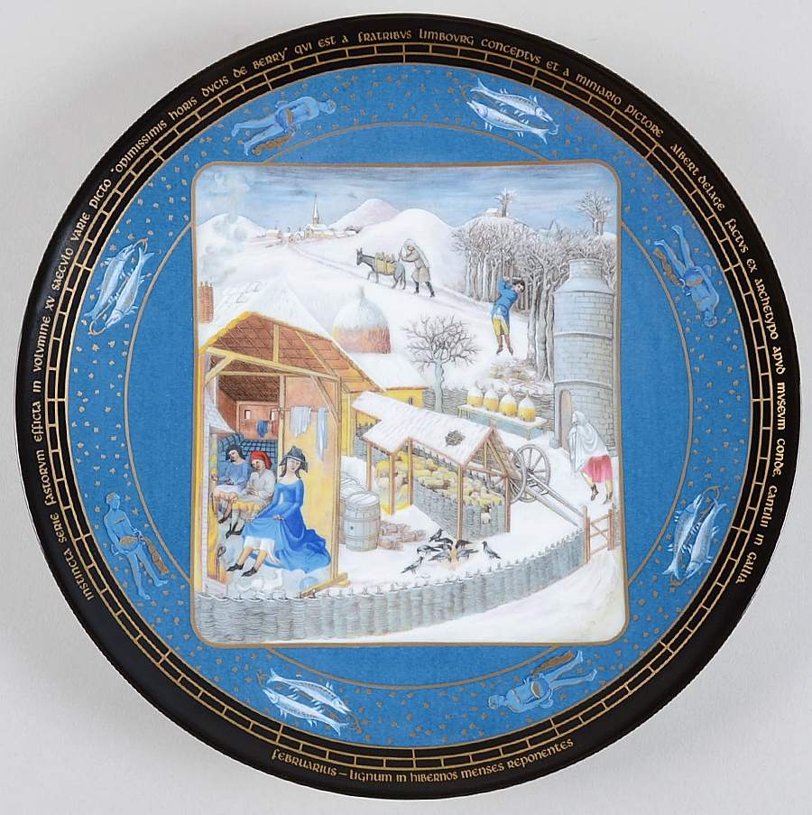 Tres Riches Heures Fevrier-Febuary - Boxed by D'Arceau Limoges-1
