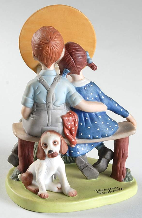 Norman Rockwell Figurines Young Love - Boxed by Danbury Mint-1
