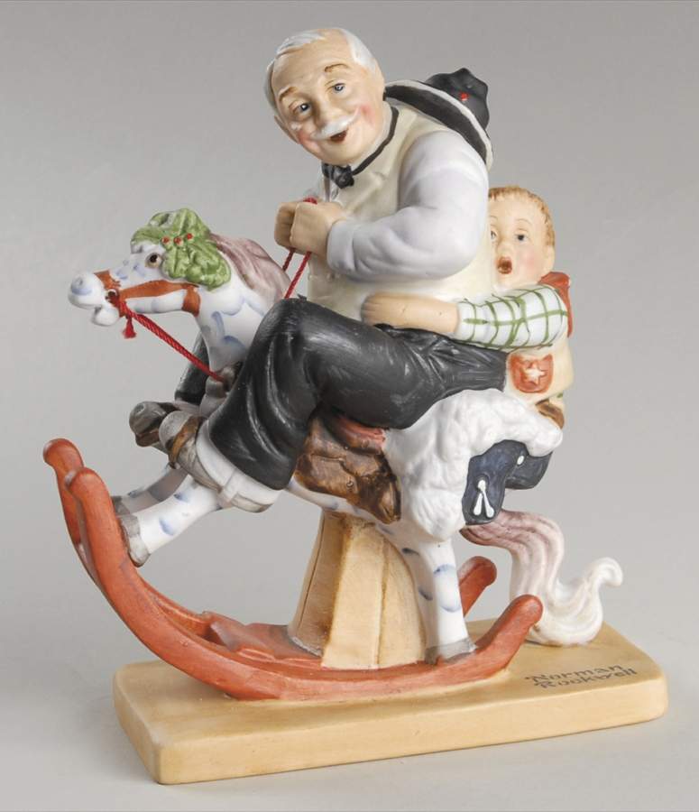 Norman Rockwell Figurines Gramps  At The Reins - No Box by Danbury Mint-1