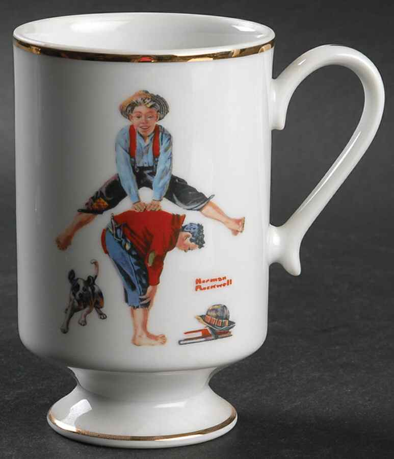 Norman Rockwell Mug Leap Frog - No Box by Danbury Mint-1