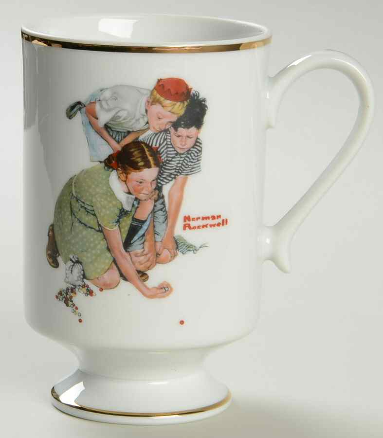 Norman Rockwell Mug Knuckles Down - No Box by Danbury Mint-1