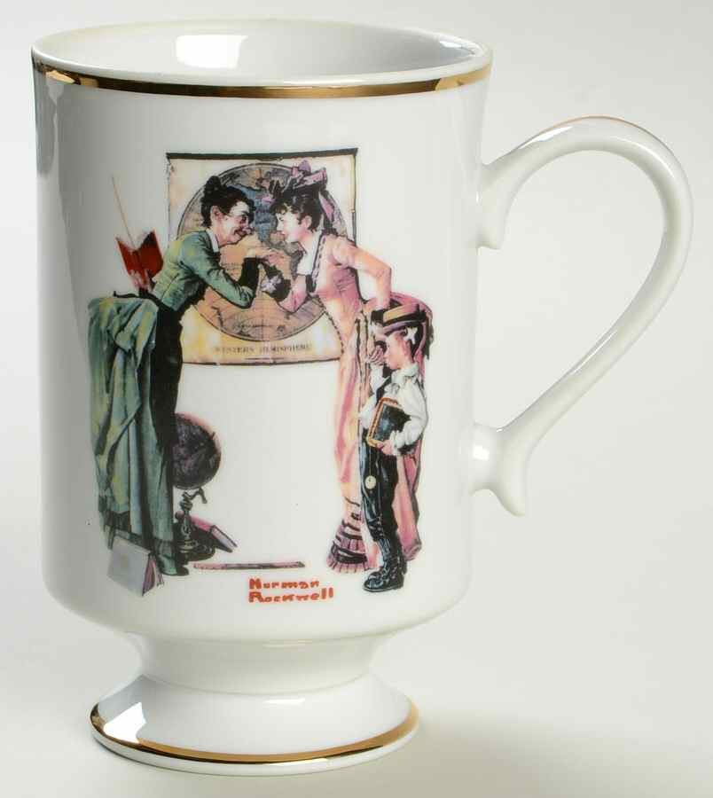 Norman Rockwell Mug Back To School - No Box by Danbury Mint-1