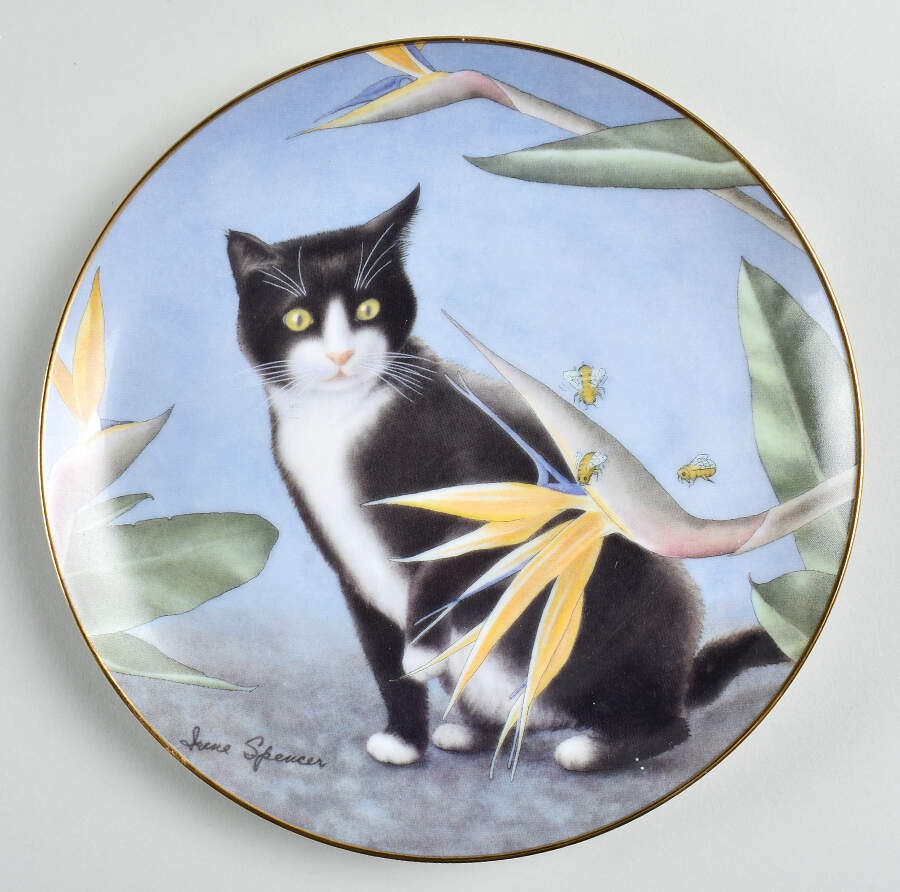 Cats and Flowers Beauty And The Bees - No Box by Danbury Mint-1