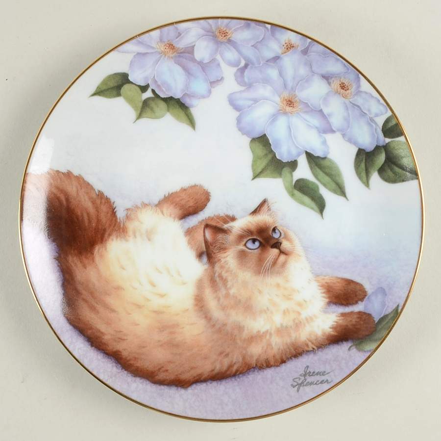 Cats and Flowers Bird's-Eye View - No Box by Danbury Mint-1
