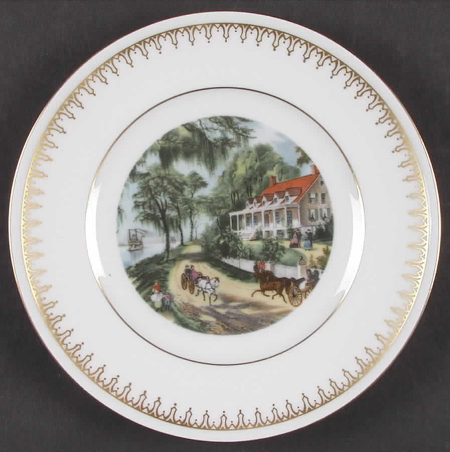 Currier & Ives Home On The Mississippi - No Box by Danbury Mint-1
