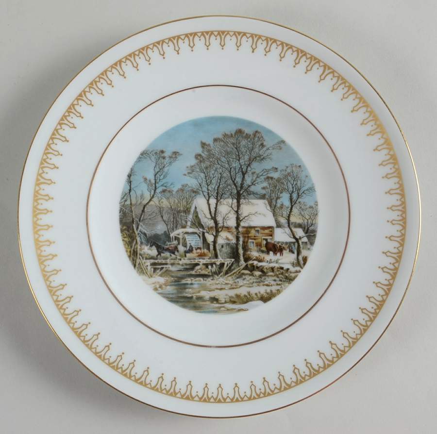 Currier & Ives The Old Grist Mill - No Box by Danbury Mint-1