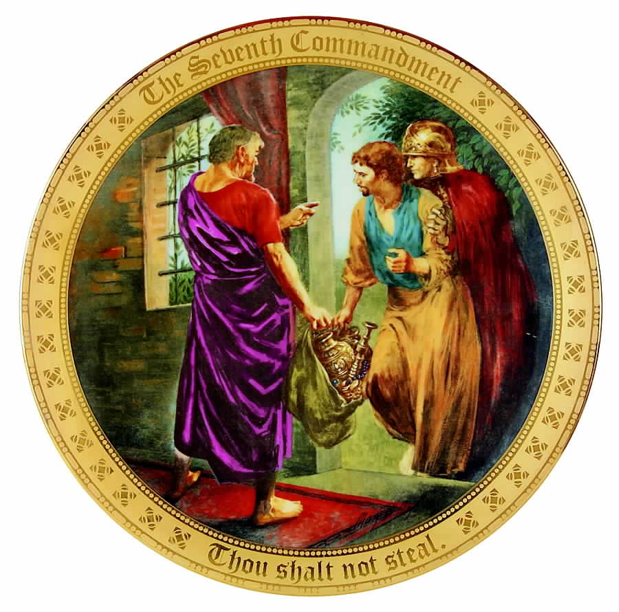 Ten Commandments Thou Shalt Not Steal - No Box by Danbury Mint-1