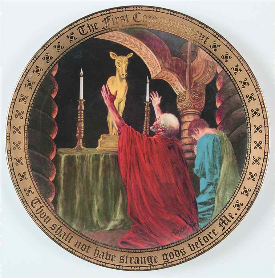 Ten Commandments Thou Shalt  Not Have Strange Gods Before - No Box by Danbury Mint-1
