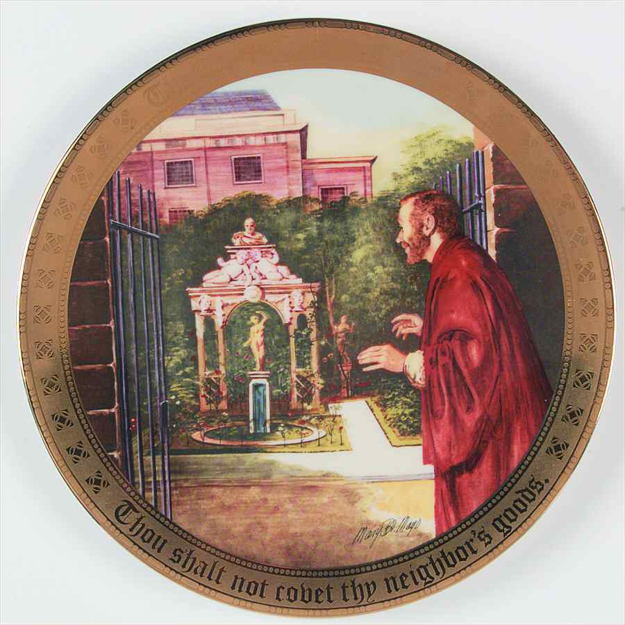 Ten Commandments Thou Shalt Not Covet Thy Neighbor's Good - No Box by Danbury Mint-1
