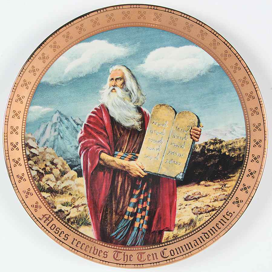 Ten Commandments Moses Receives The 10 Commandments - No Box by Danbury Mint-1