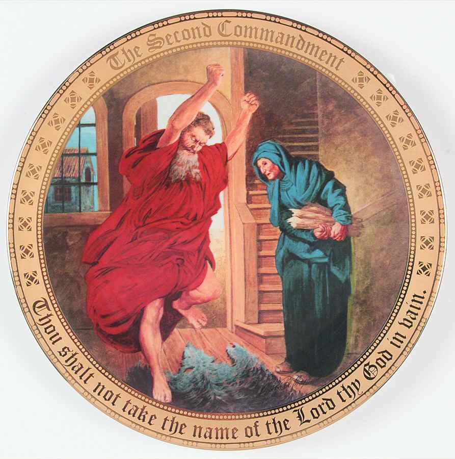 Ten Commandments Thou Shalt Not Take The Name Of The Lord - No Box by Danbury Mint-1