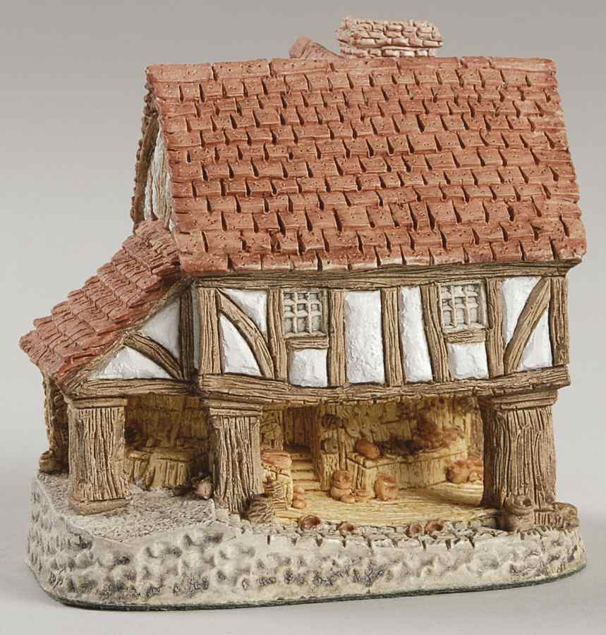 At the Center of the Village Little Market - Boxed by David Winter-1