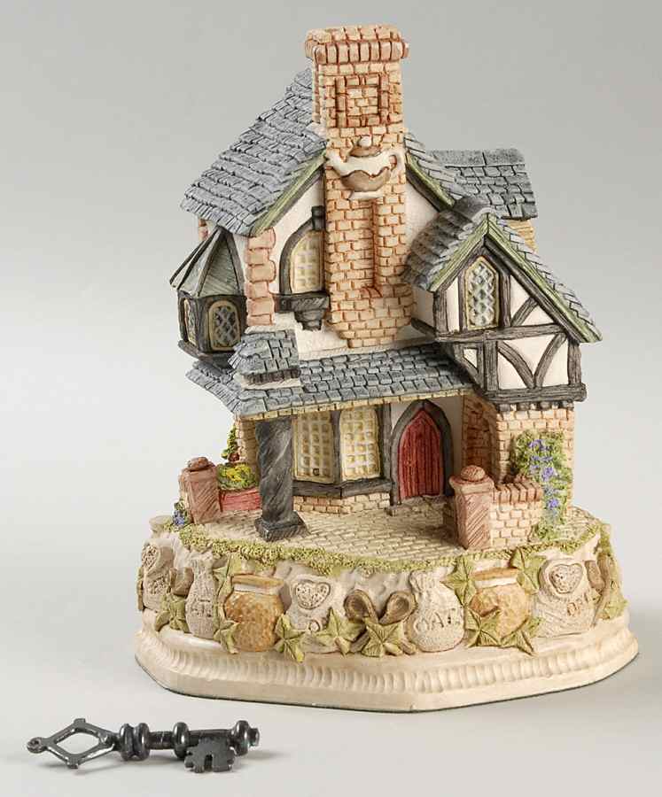 Porridge Pot Alley Tartan Teahouse Premier - Boxed by David Winter-1