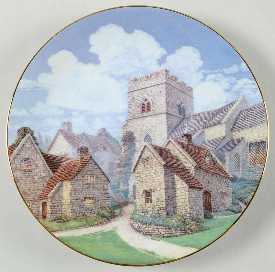 David Winter Cottage Plates Cotswold Village - Boxed by David Winter-1
